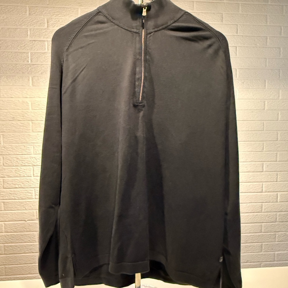 Tommy Bahama Men's Black Zip-Up Sweater